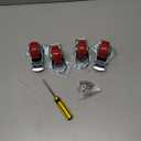 Caster Wheels 2 Inch, Heavy Duty Caster Wheels Set of 4, Swivel Castor Wheels with Dual Locking Brakes, Silent Polyurethane (PU), 360 Rotation, for Furniture and Workbench, Load 600lbs