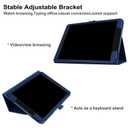 2 x Case for iPad Air 11 inch M2 2024 (iPad Air 5th 2022/Air 4th 2020 10.9-inch), Slim Leather Folding Stand Full Protective Cover Case,with Stylus Pen,Screen Film (Black)
