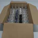 Encheng 35 Pack 5oz Hot Sauce Bottles with Lid`1qs,Glass Woozy Bottles with Dripper Inserts and Shrink Capsules,Small Glass Wine Bottle for Homemade Sauces,Oils,Vanilla Extracts,Dressings,Gifting (Black)