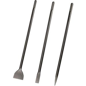 24 Inch SDS Max 2pc Set - 1 Inch Flat Chisel, Point Chisel and 3 Inch Scaling Chisels - Masonry Concrete Drill Bit Set 40Cr Steel SDS Max Bits Rotary Hammer Drill for Brick Stone Concrete