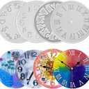 4Pack of Clock Face Molds Silicone Mold By Resin Casting, for DIY Resin Crafts Home Wall Decoration 5.9 X 5.9inch