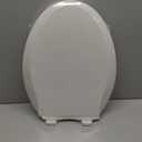 JINGZE Elongated Toilet Seat Slow Close, Quiet Toilet Seat Cover with Never Loosen Durable Toilet Seat Lid Easy to Install & Clean, Polypropylene (PP), White