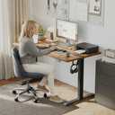 Klicelor Electric Standing Desk 48 Inch, Height Adjustable Desk for Home Office, Sit Stand Up Rising Computer Table with Memory Preset, Rustic Brown, 48 x 24 Inch