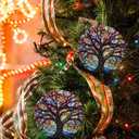 13 x Tree of Life Ornament Christmas Decoration Christmas Tree Ornaments Gift Round Ceramic Bauble Present Holiday Keepsake