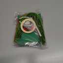 2 x Farbeniok Christmas Pearl Ring Pipe Cleaner Craft Kit, DIY Wreath Ornament Supplies Set with Beads, Bow for Tree Decor, Interior Decoration, School Bags, Children's Festival (Green)