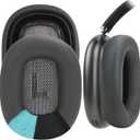 Gel Earpads Compatible with AirPods Max Ear Cups Magnetic Ear Cushions with Silica Gel, Protein Leather, Memory Foam Black Dark Grey