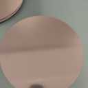 50PCS Round Rose Gold Placemats, 13" Disposable Paper Placemats for Dining Table, Mirrored Rose Gold Charger Place Mat for Kitchen Banquet Table Setting Wedding Birthday Dinner Party Decor