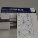FloorPops FP2481 Kikko Peel Stick Floor Tiles, White & Off-White