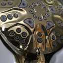 6-Mode High Pressure Handheld Shower Head Set, Consumer Reports Recommended HOPOPRO High Flow Hand Held Showerhead with 59 Inch Hose Bracket Teflon Tape Rubber Washers (Gold)