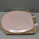 Mayfair Cameron Pink Toilet Seat, Non Slip Heavy Duty Wood, Easy Clean, Made in USA, Round