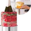 Champagne Bucket Ice Mold, Create a Custom Ice Bucket for Wine or Liquor Bottles, Includes Stainless Steel Drip Tray, Add Decorations for a Unique Centerpiece