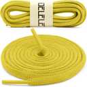 DELELE 2Pair Oval Shoes laces 42 Colors Half Round 1/4" Athletic ShoeLaces for Sport/Running Shoes Shoe Strings (35 inch (90CM), 07 Golden)