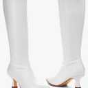 GENSHUO Knee High Boots Women Pointed Toe 2.3 Inches Kitten Heel Tall Boots Classic Fashionable Long Boots with Side Zipper Winter, 9