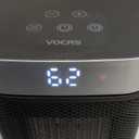 Small Portable Space Heater for Indoor Use  VOCRS 1500W PTC Electric Heater with Thermostat, Remote Control, 12H Timer, Eco and Fan Mode, Rapid and Safe Heating for Bedroom, Office