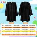 Bokon 4 Pcs 2026 Kindergarten Preschool Graduation Cap and Gown with Tassel Graduation Stole and Certificate for Toddler Kids (Black,27)