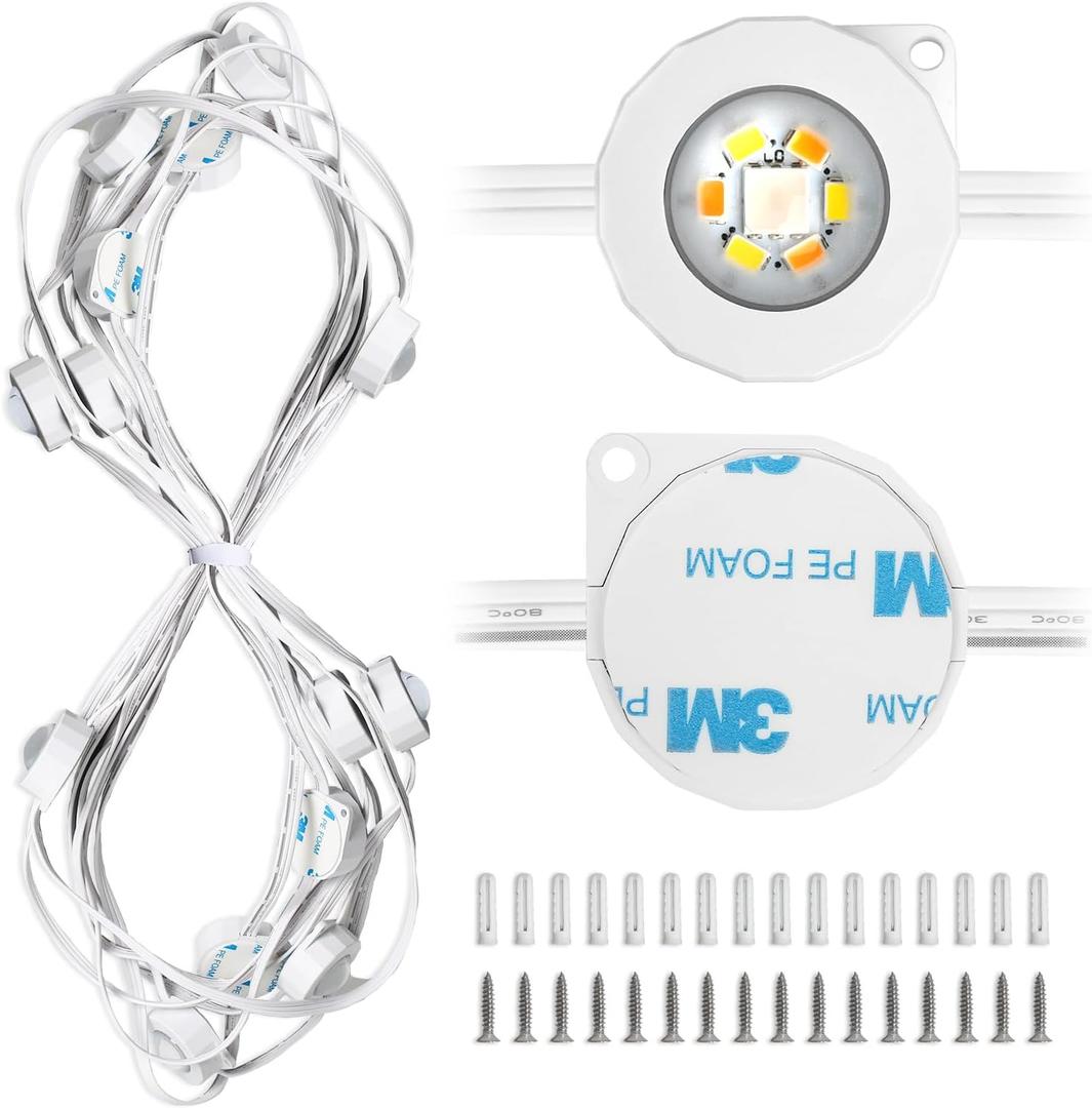 Lepro Permanent Lights Accessories Only  25 ft Permanent Outdoor Lights Single Strand Without Adapter and in-line Controller