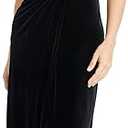 Maggy London Women's Sleeveless Velvet Midi Dress with Side Ruching - Elegant Cocktail Party Dresses size 18