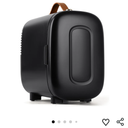 Mini Fridge for Bedroom, 4 Liter/6 Cans Skincare Small Refrigerator, AC/DC Portable Mini Cooler & Warmer, Small Fridge for Camping, Dorm, Office, Car (Black)