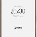 Yaetm Minimalist 20x30 Frame - Brown Walnut, Solid Wood 20x30 Poster Frame for Picture & Art Print, Lightweight, Horizontal and Vertical Wall Hanging for Photo Gallery (Single, Walnut) (20x30 - 1 Pack)
