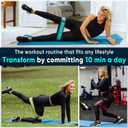 2 x Resistance Fabric Booty Bands- 3 Working Out Hip Stretch Bands for Legs, Butt, Glutes- Exercise Loop Band for Workout, Stretching, Warm-Up, Strength Training, Squats, Build Glute & Muscle, Women & Men