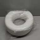 HealthSmart Enhanced Comfort 5" Raised (Round) Toilet Seat Risers for Seniors 5 Slip Resistant Pads FSA/HSA Eligible Padded Toilet Seat Elevation 15.7 x 15.2 x 6.1