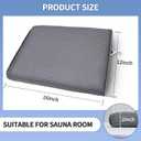 1 Pack Sauna Seat Cushions, ' Waterproof High Resilience Seat Pad for Infrared Sauna, Shower Chair & Spa, Heat Mat Accessories (Gray)