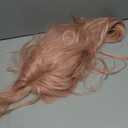 BrownBomb Pink Wear and Go Glueless Wigs Light Pink Synthetic Lace Front Wigs Pre Plucked Pre Cut Long Layered Straight Wigs with Curtain Bangs For Woman middle Part Wig 26 Inch for Beginners