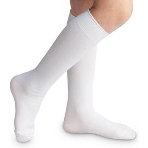 Jefferies Socks Girl's Seamless Cotton Knee High 6 Pair Pack (White)