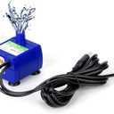 Pet Fountain Pump, USB Submersible Electric Ultra Low Noise Low Power Consumption Submersible Cat with 5.9ft Cable LED Light for Dogs Kitten 1.7in x 1.6in x 1.2in