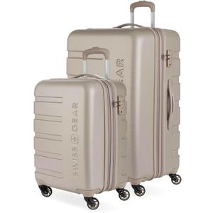 SwissGear 7366 Signature Hardside Expandable Luggage with Spinner Wheels, TSA Lock, Cup-Holder, Sand, 2-Piece Set (19/27)