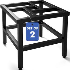 Plant Stand Indoor Outdoor, 2-Pack Heavy Duty Plant Stands Riser Metal Pedestal Stand for 12 Inch Flower Pot, Wrought Iron Flower Stand Display Planter Shelf for Living Room, Patio