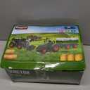 Farm Toys Tractor with Trailer-16.5 Inches Tractor Playset 1/24 Scale Gripper Frontloader Spreader for Boys Kids Toddlers Age 3-7 Years Old