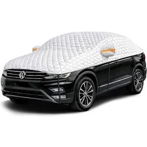 Hail Protector Car Cover SUV, Multi-Layer Cotton Padded Half Car Cover, Thickened Top Protection for Hail, Snow & Impact, Fits SUV L