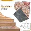8x 30 Carpet Stair, Anti-Slip Carpet Treads for Wooden Steps, Self-Adhesive Decorative Stair Runners, Slip-Resistant Treads for Indoor Wooden Staircases (15, Red, 8X30 inch)