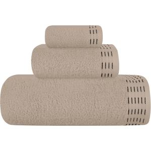 Ultra Soft 3 Pack Cotton Towel Set, Contains a Bath Towels 28x55 inch, a Hand Towels 16x24 inch & a Wash Coths 12x12 inch, Ideal Everyday use, Compact & Lightweight - Tan