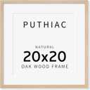 puthiac 20x20 Oak Wood Picture Frames -20"x20" Poster Frames for Wall, 20x20 Picture Frames for Wall, 20 x 20 Picture Frame, 20 x 20 Frame(1 Pack, Beige)