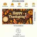Thanksgiving Garage Door Banner 13x6ft Happy Thanksgiving Turkey Pie Cartoon Backdrop Banners for Outside Indoor Fall Door Cover Garage Wall Covering for Party Garage Decorations