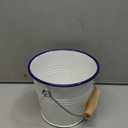 IBILI Utility Bucket Blanca 14 cm in White/Blue, Wood, 14 x 14 x 20 cm