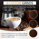 Manual Coffee Grinder with 8 Adjustable Coarseness Settings, Hand Crank Coffee Mill with Ceramic Burr for Espresso Beans, French Press, Pour Over, Drip Coffee Rustproof, Non-Dulling