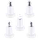 5PCS High Profile Bell Glides White Replacement Office Desk Chair or Stool Swivel Caster Wheels,Easy Conversion from Wheeled Casters to Stationary Feet to Protect Wood or Hardwood Floor