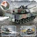 Supdex 1:18 RC Tank, 2.4Ghz German Leopard II Remote Control Tank Model Toys, Battle Army Tank 15 Channel with Smoke Light and Sound, Military Toy for Adults and Kids That Shoots BBS, 40 cm x 23 cm x 30 cm