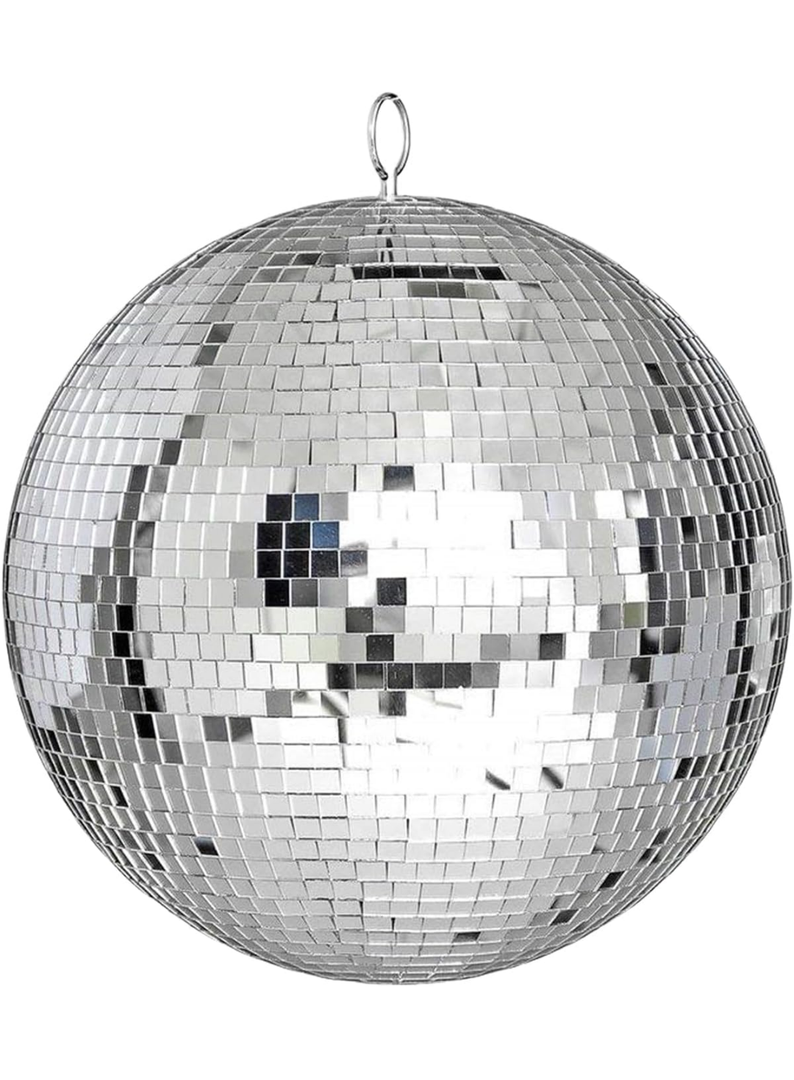 Alytimes Mirror Disco Ball - 8-Inch Cool and Fun Silver Hanging Party Disco Ball –Big Party Decorations, Party Design