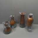 KALALOU Set of Four Two-Toned Copper Vases NDE1363