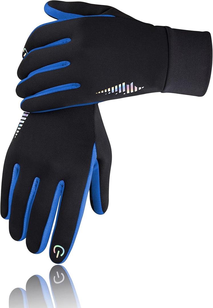 SIMARI Kids Winter Gloves Touchscreen Water-Resistant Warm Thermal for Boy Girl Toddler Cycling Running Ski Snow Cold Weather (XX-Large(13-15 years), Cornflower Blue)