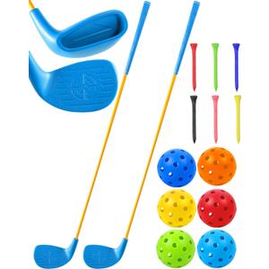 HOTWIND 2 Pack Backyard Golf Game Clubs with 5x 3.5 Oversize Heads and 36 Lightweight Carbon Shaft for Adults Play Outdoor Golf Yard Game in Grass Parks Yards with 6 Practice Ball and 1 Store Bag