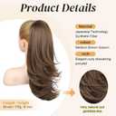 Flufymooz Ponytail Extension for Women, 20 Inch Drawstring Ponytail Hair Extension for Women, Soft Natural Looking Synthetic Pony Tails Hairpiece(Medium Brown Auburn)