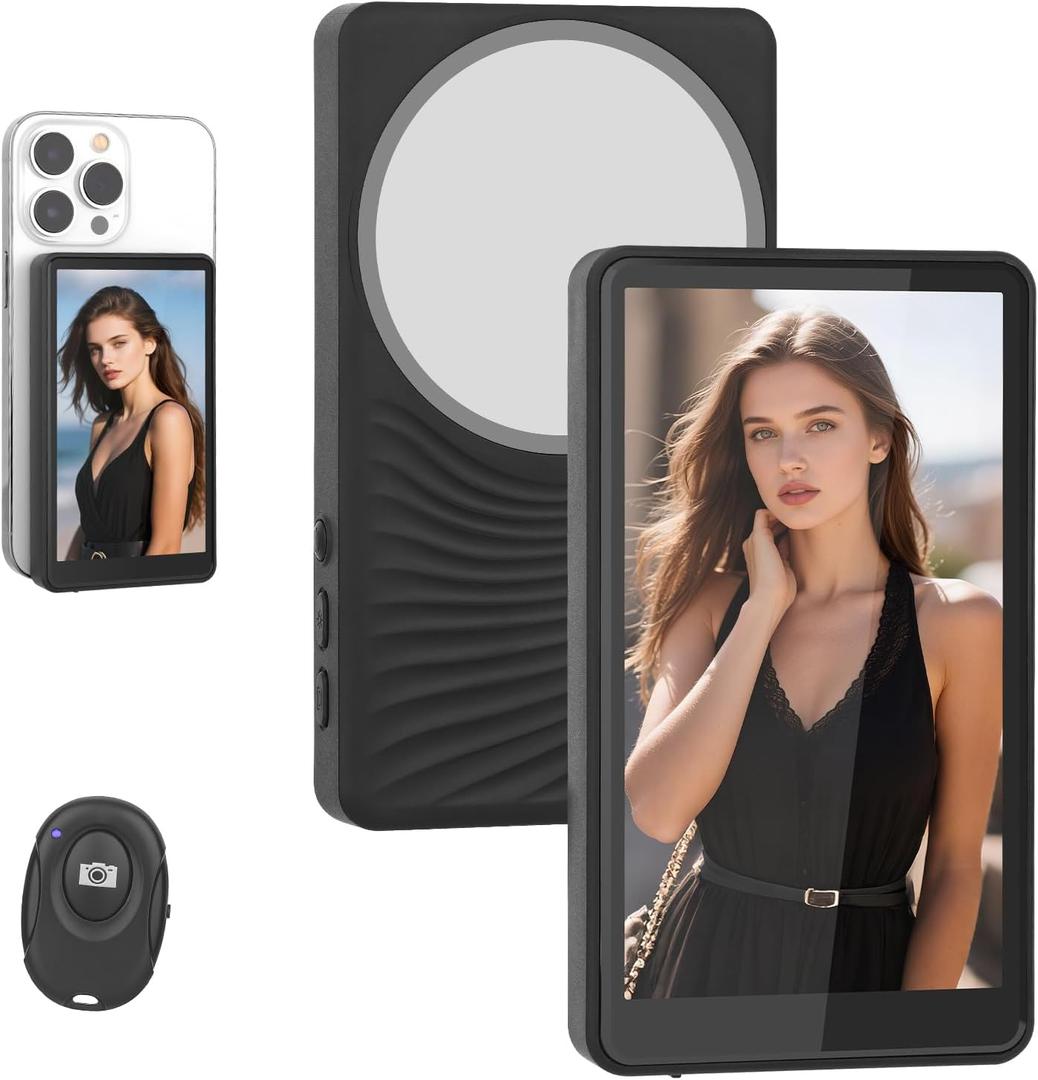 Phone Vlog Selfie Monitor Screen,4K 30fps Recording Support,Perfect for vlogging