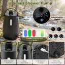 Portable Camping Shower with Water Jug, 8000mAh Rechargeable Camp Shower Kit, IPX8 Waterproof Pump, Adjustable Shower Head, Portable Shower for Camping, Pet Bath, Car Wash, Plant Watering, 5 Gallon