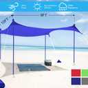 ABCCANOPY Beach Portable Sun Shelter for Beach, Camping Trips (10x9 FT, Blue)