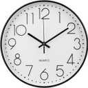 Wall Clock 12 Inch Non-Ticking Silent Modern Simple Style Round Decor Clock Black Stereoscopic Dial Quartz Wall Clocks for Home/Office/School/Living Room/Bedroom/Kitchen